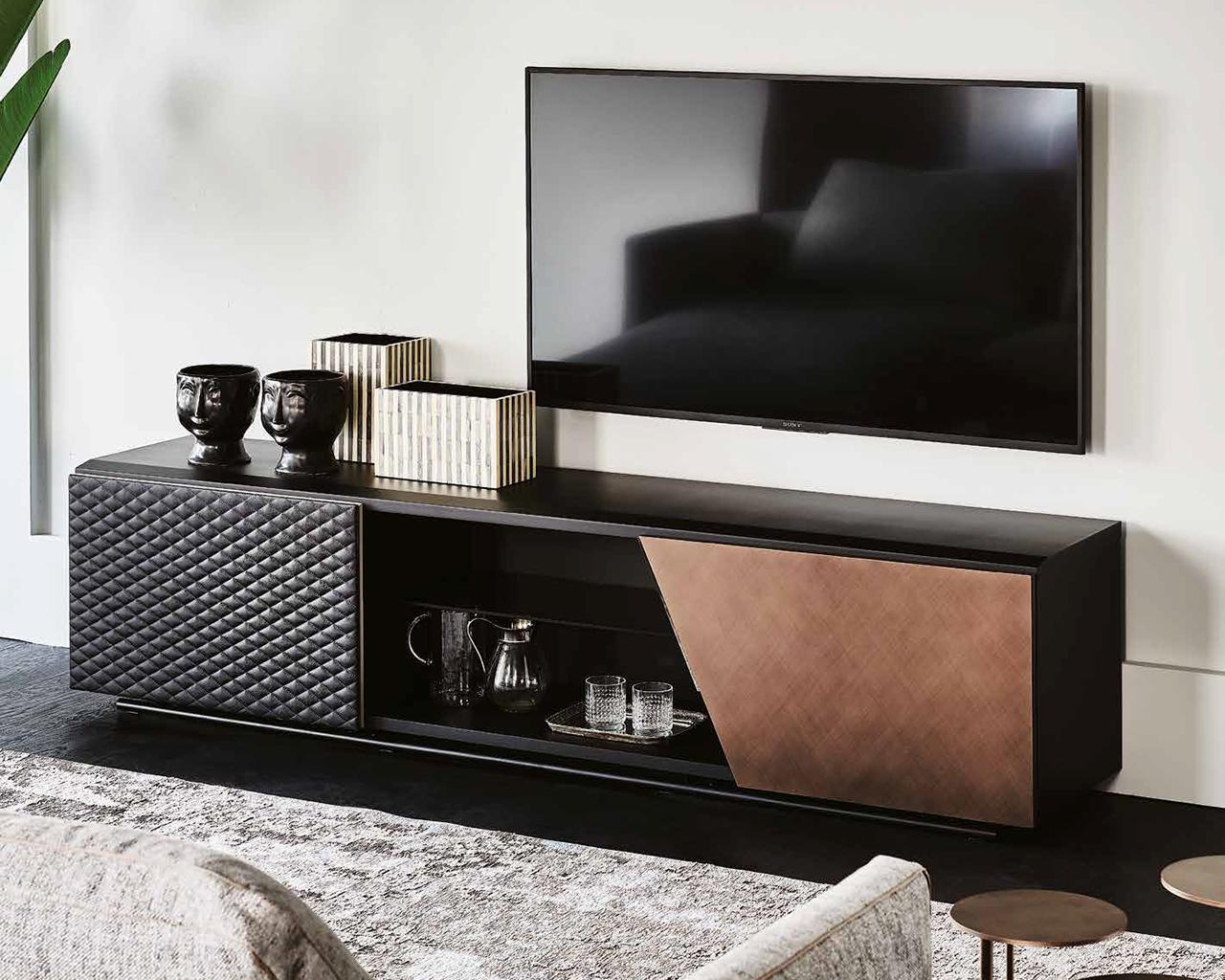 Veneer tv furniture with doors | Aston by Cattelan Italia