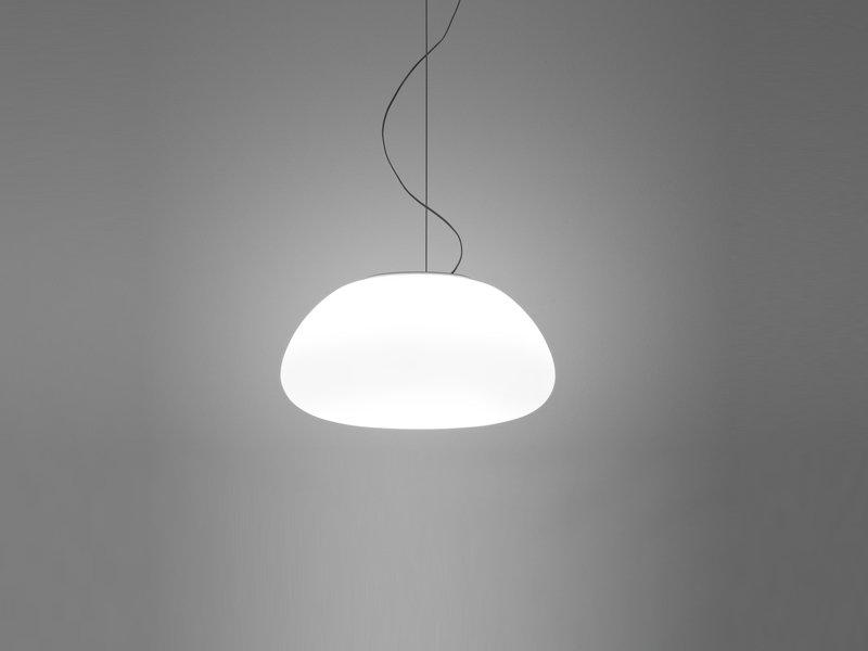 Glass pendant lamp | Lumi Poga by Fabbian