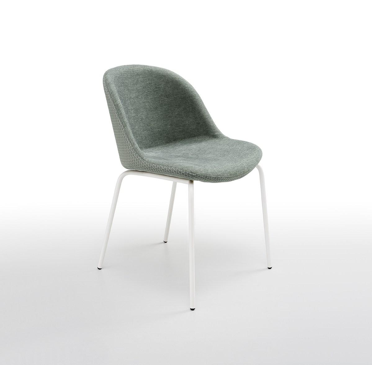 Upholstered metal restaurant chair | Sonny S-mt by Midj