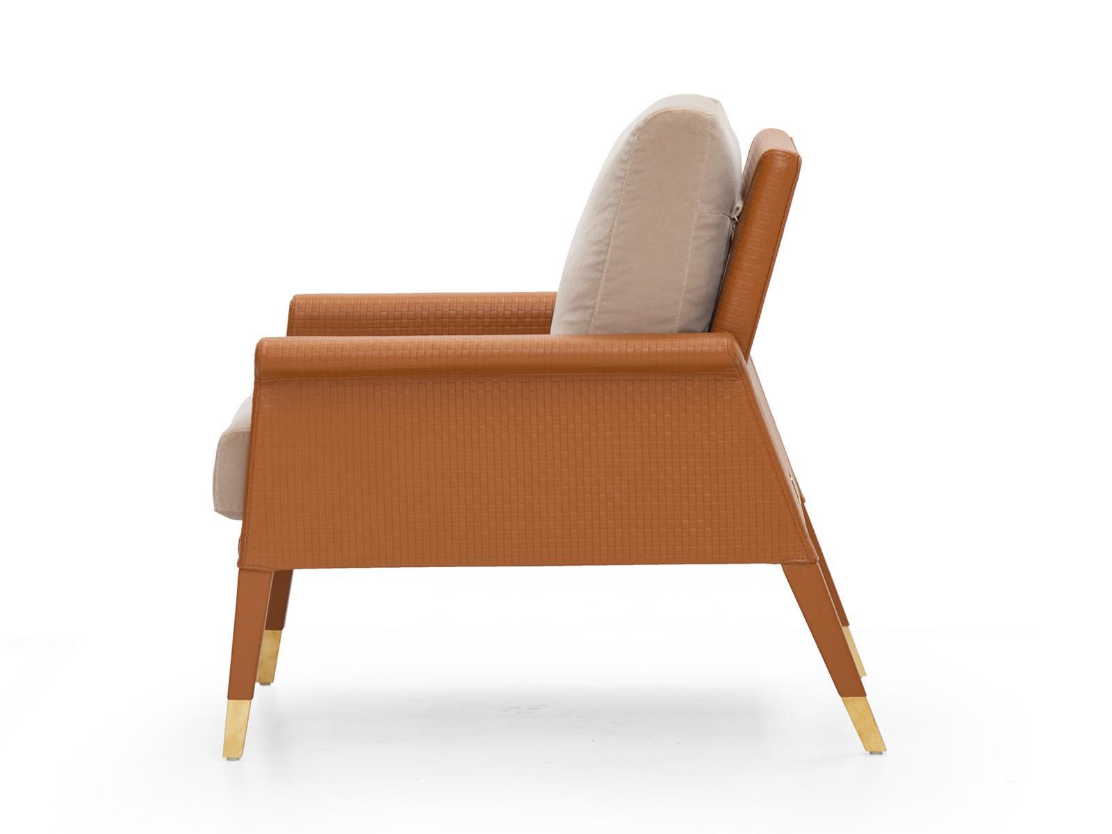 Leather armchair with armrests | Jean by Formitalia