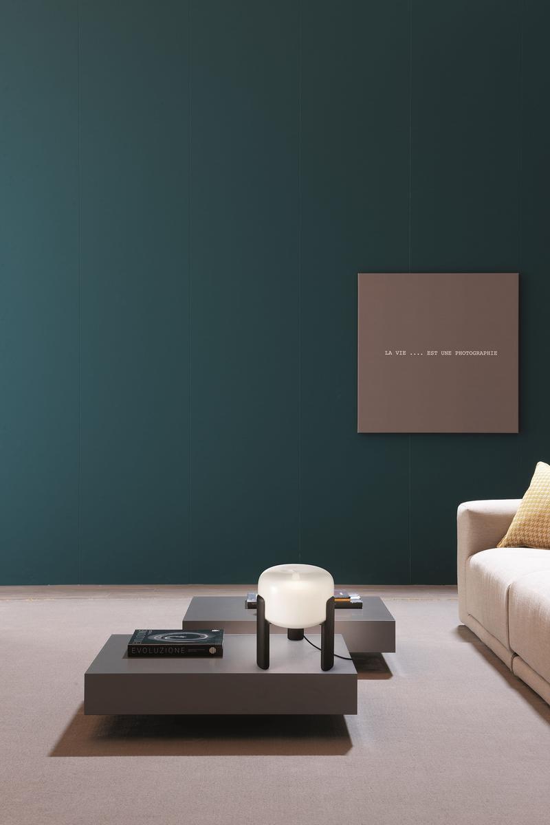 Wood and glass table lamp | Sata Lt by Vistosi