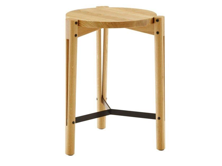 Low oak stool | Rift by Ligne Roset
