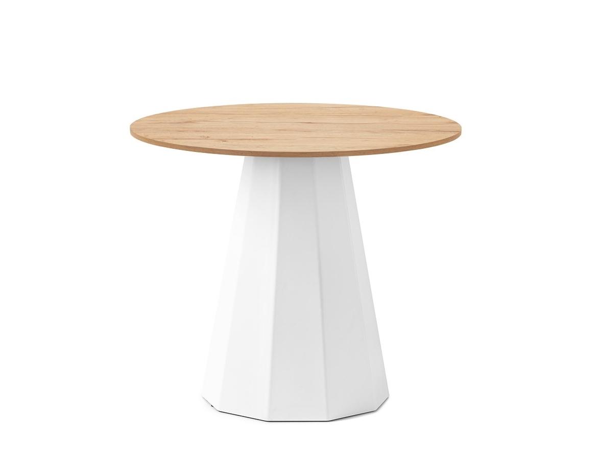 Round melamine-faced chipboard table with painted sheet | Dix by Connubia