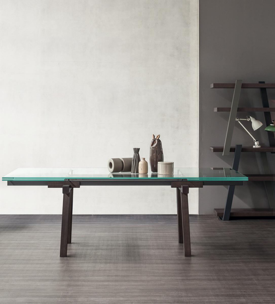 Extending crystal table | Tracks by Bonaldo