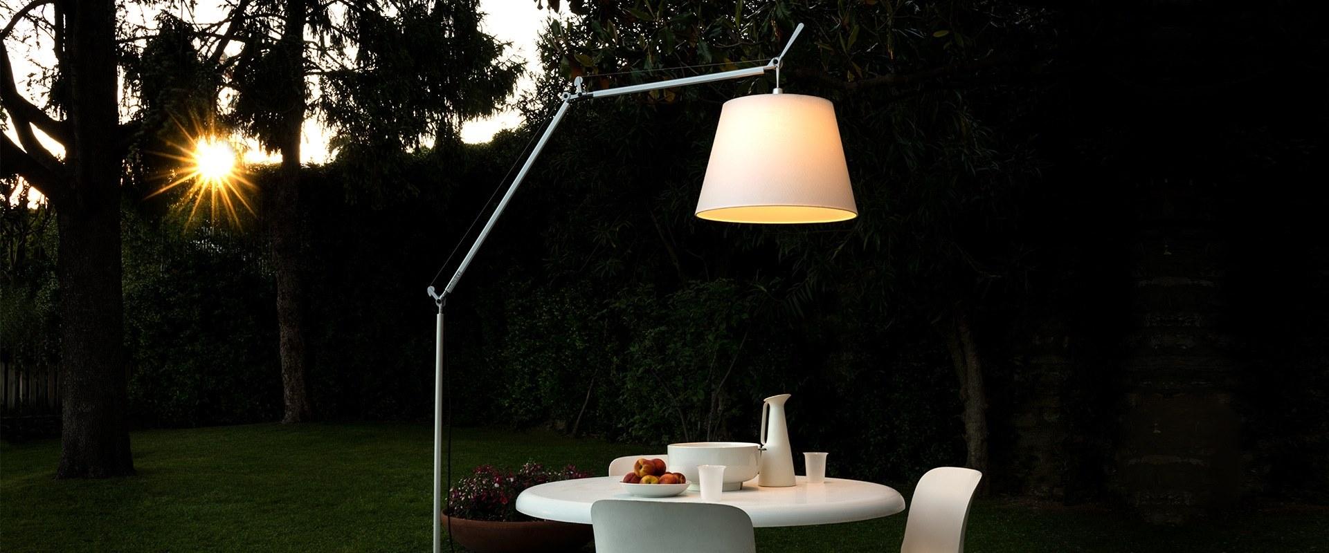 LED fabric floor lamp | Tolomeo Paralume Outdoor Floor by Artemide