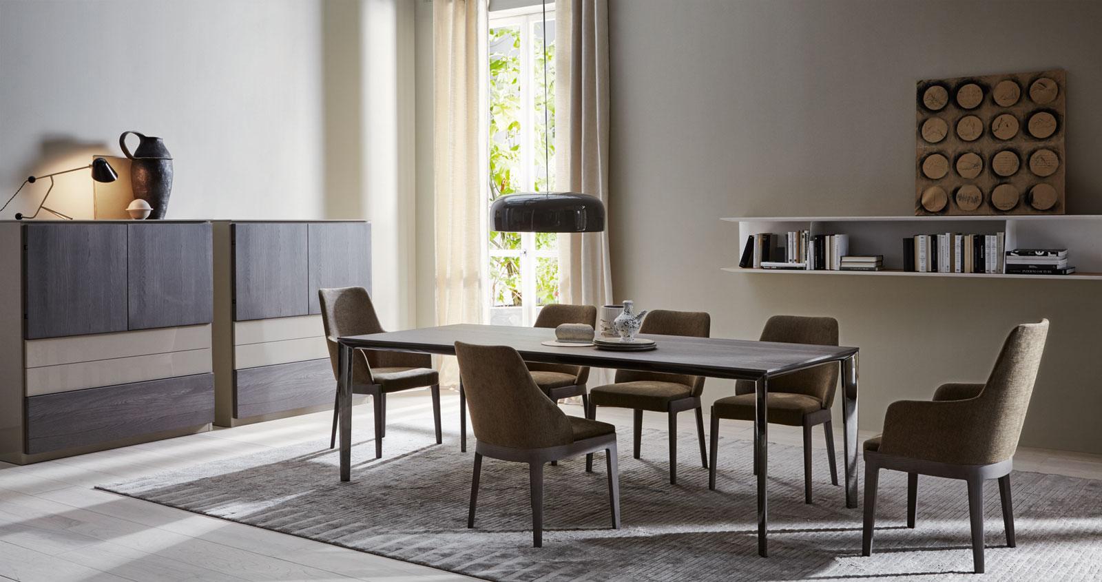 Upholstered leather chair | Chelsea by Molteni