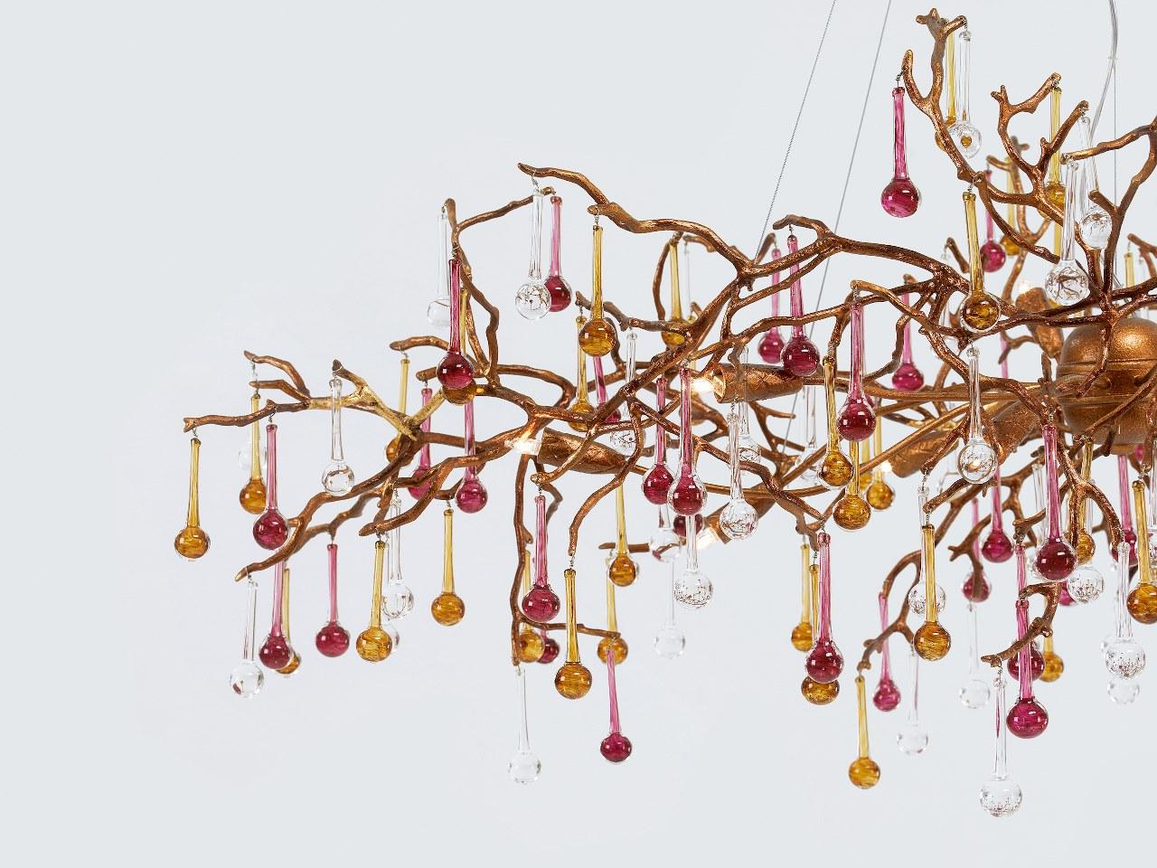 Halogen bronze pendant lamp | Bijout Ct3263/12 by Serip