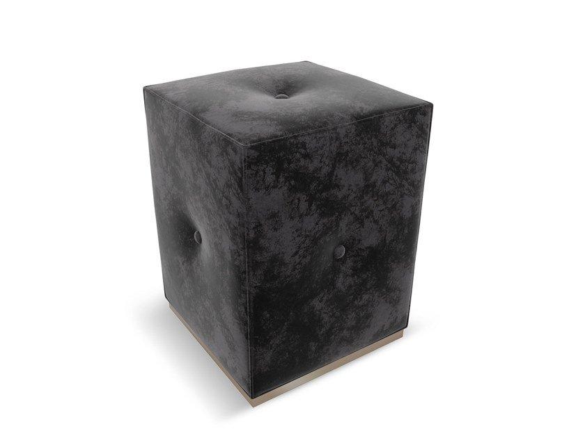 Upholstered pouf | Ebon by Corte Zari