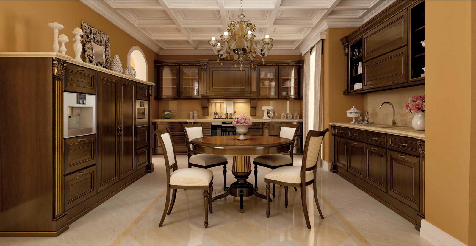 Wood kitchen with handles FM bottega d'Arte Roma