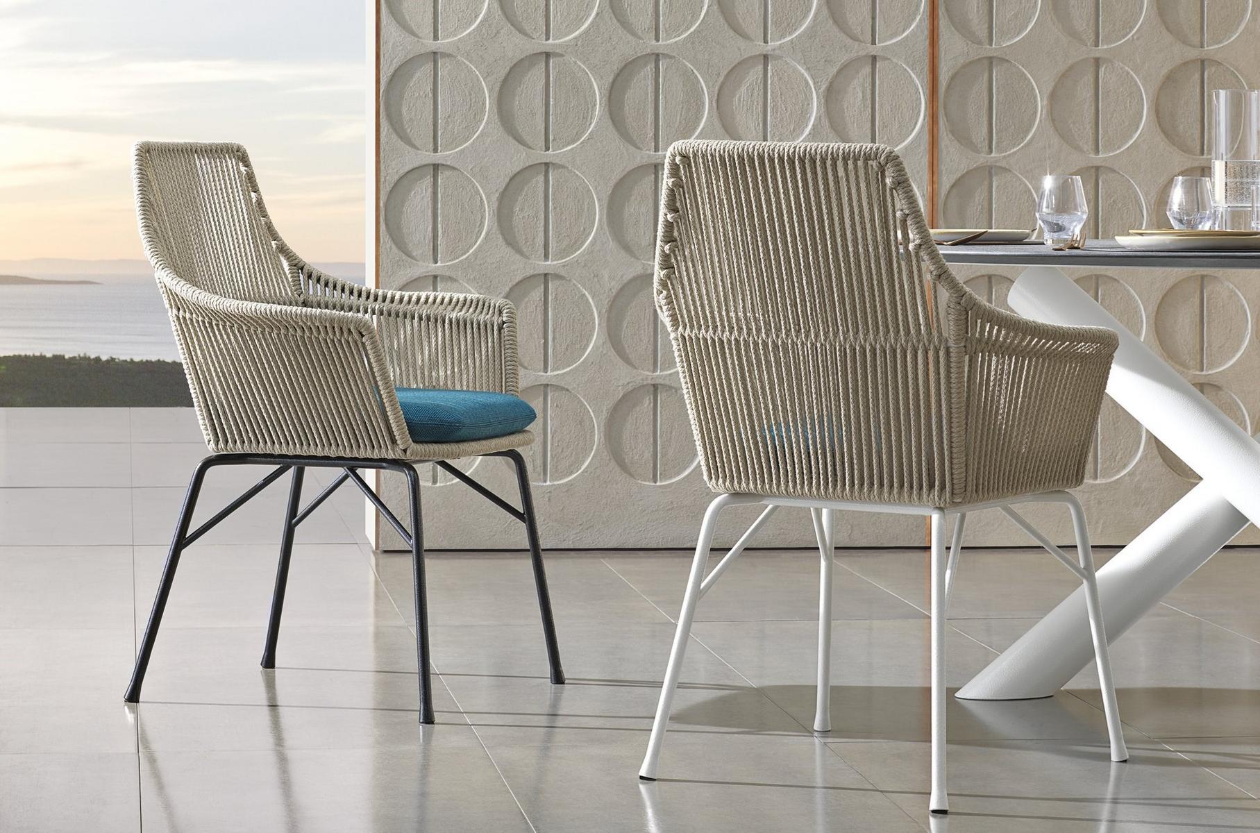 Outdoor chair | York “cord” Outdoor by Minotti