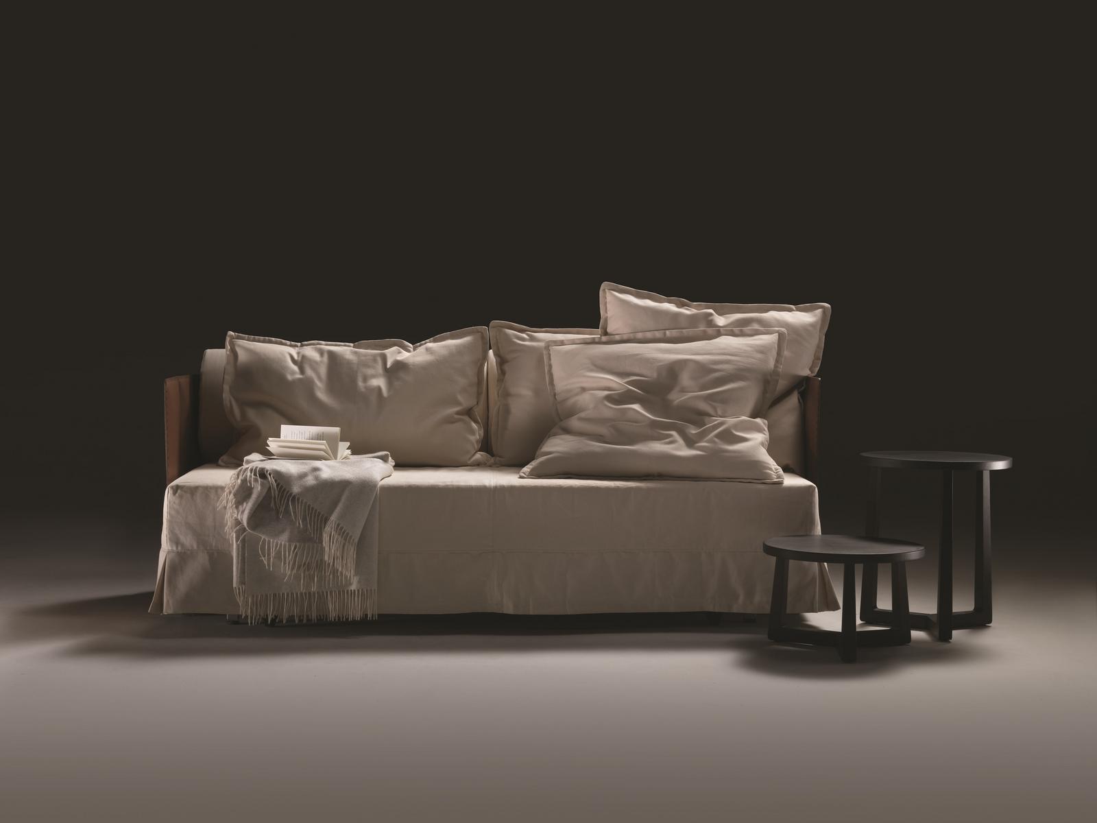 Fabric sofa bed with removable cover | Eden by Flexform
