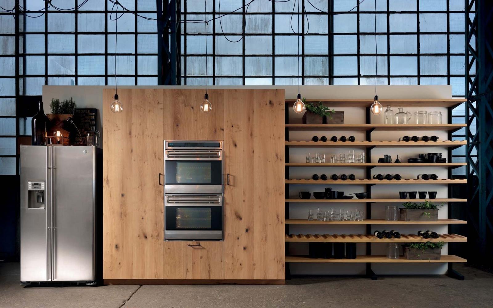 Metal kitchen with integrated handles Aster Cucine Factory