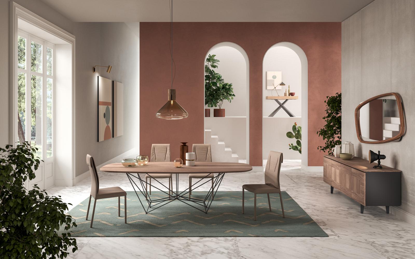 Extending rectangular wooden console table | 4you by Ozzio Italia