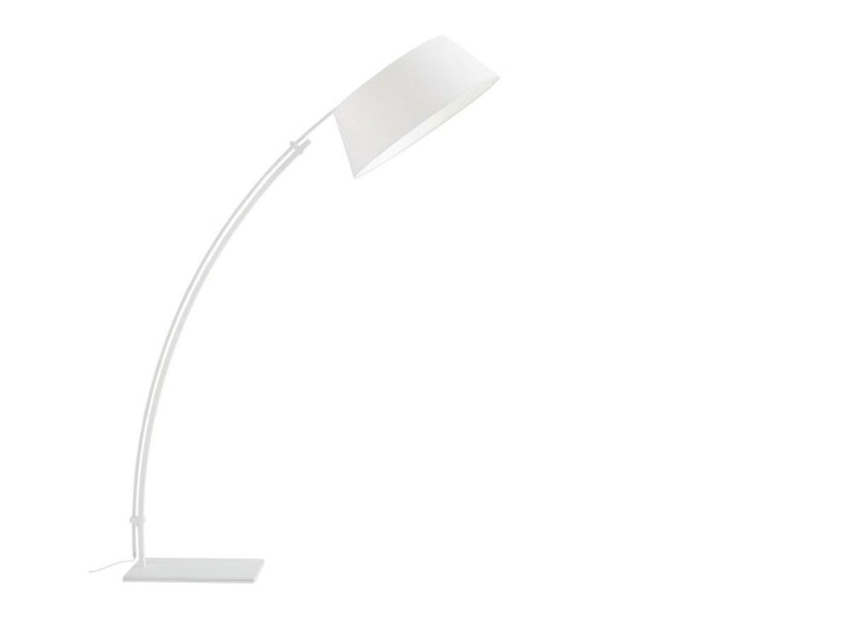 Arc lamp with steel base and cotton shade | Ouverture by Ligne Roset