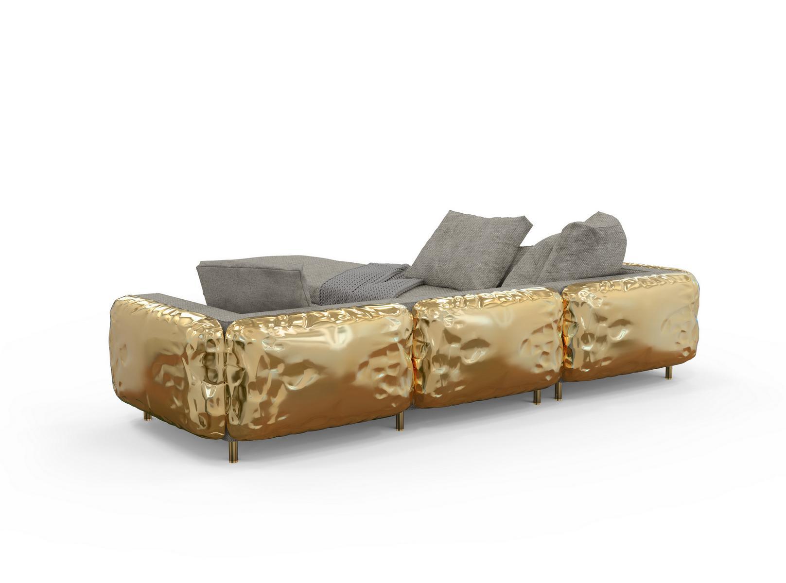 Corner modular fabric sofa with chaise longue | Imperfectio by Boca Do Lobo