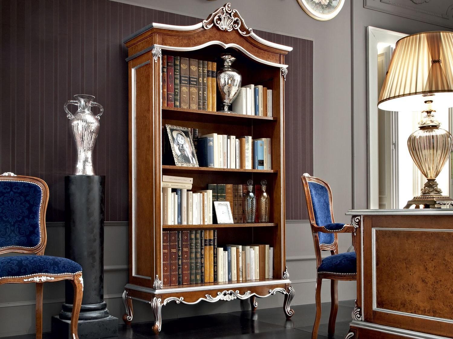 Open solid wood bookcase | 12302 by Modenese Gastone