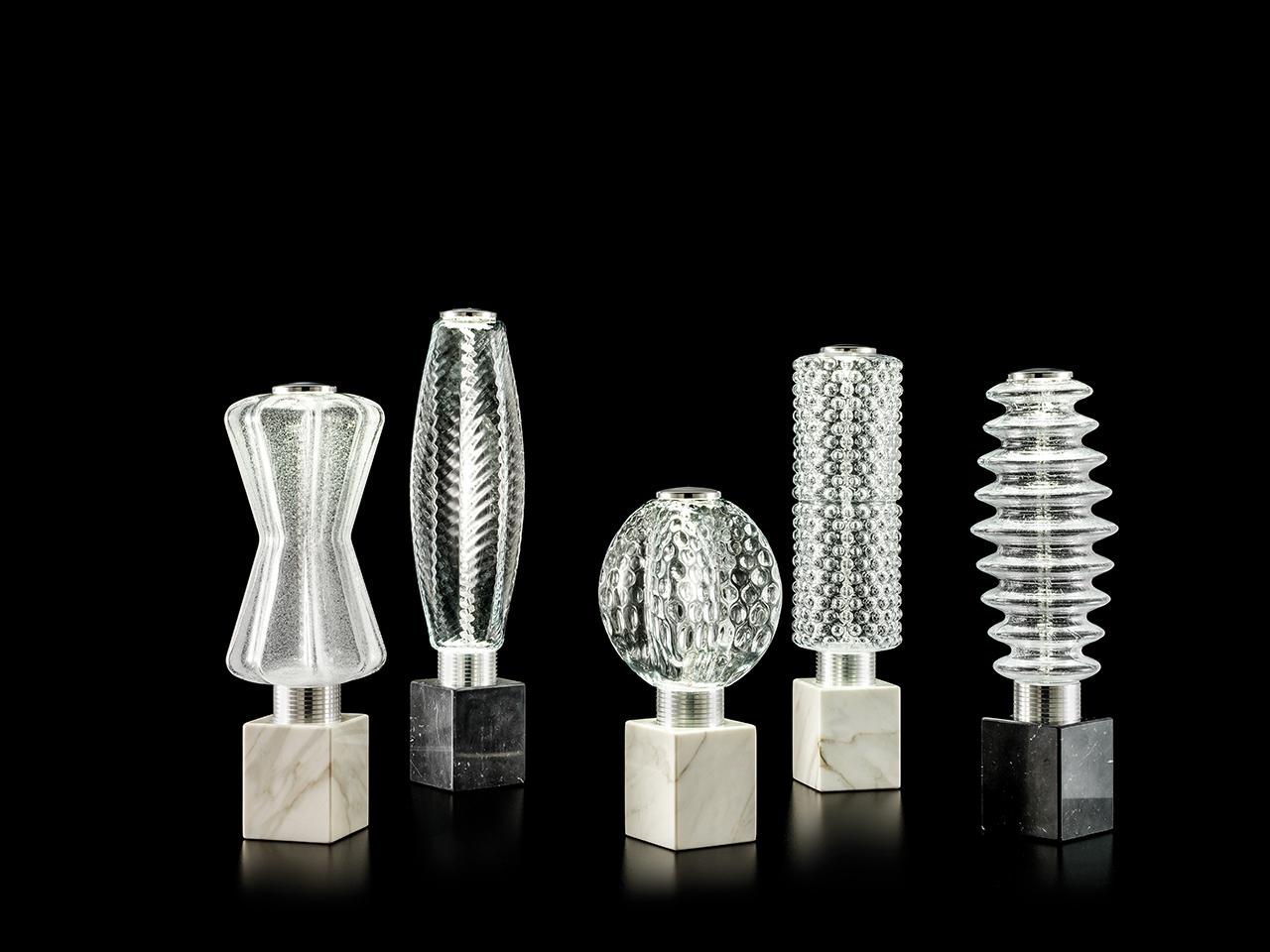 LED indirect light table lamp with marble base | Collier T1800/lp6 by Italamp