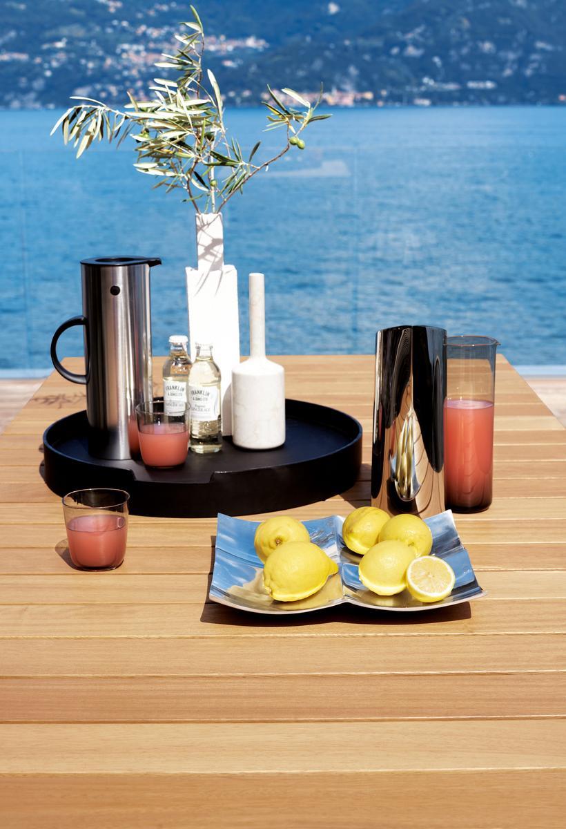 Rectangular iroko garden table | Dock by Potocco
