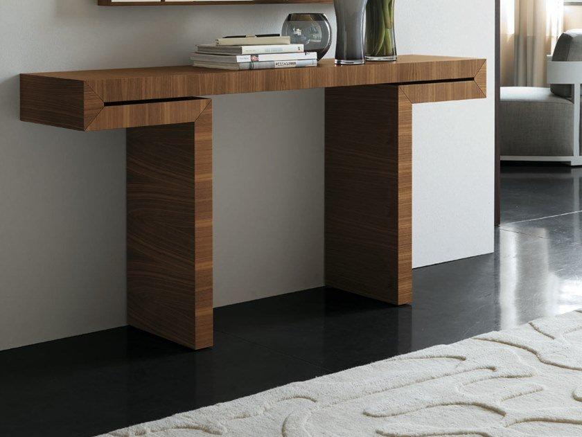 Rectangular walnut console table | Miyabi by Porada