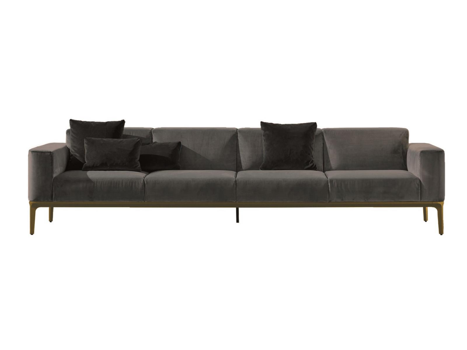 Sectional 4 seater fabric sofa | Slim by Sovet