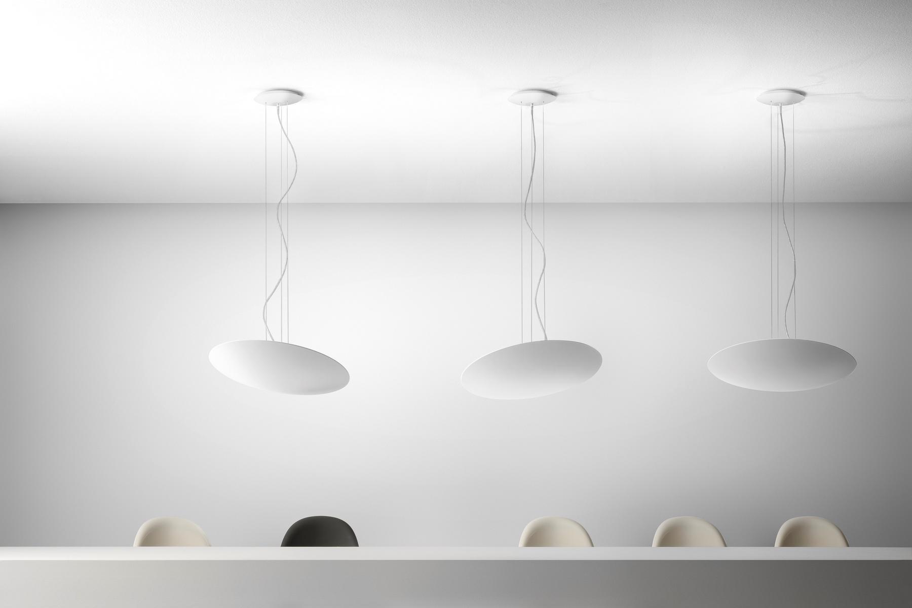 LED indirect light pendant lamp | Gong by Panzeri