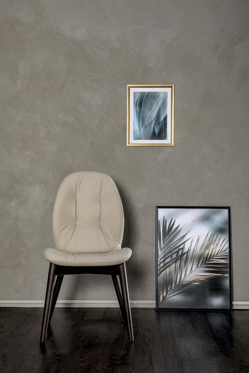 Upholstered high-back leather chair | Sorrento Easy by Tonin Casa