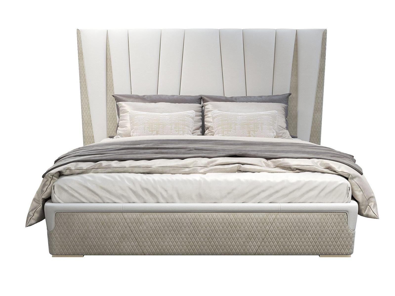 Fabric double bed with upholstered headboard | Majestic L by Capital Collection