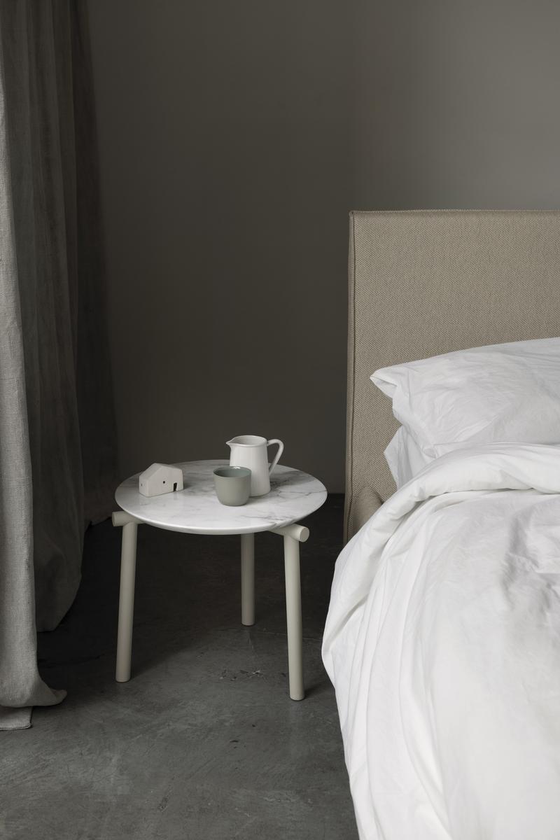 Storage bed with upholstered headboard | Metropolitan by Bolzan letti