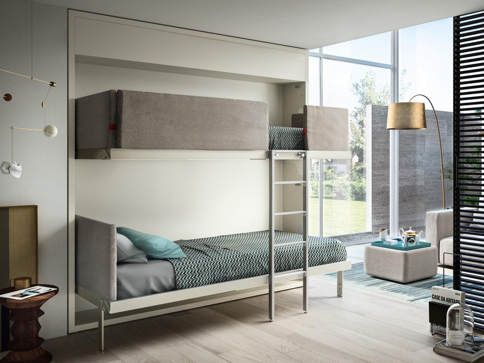 Pull-down melamine-faced chipboard bunk bed | Kali Duo Standrd by CLEI