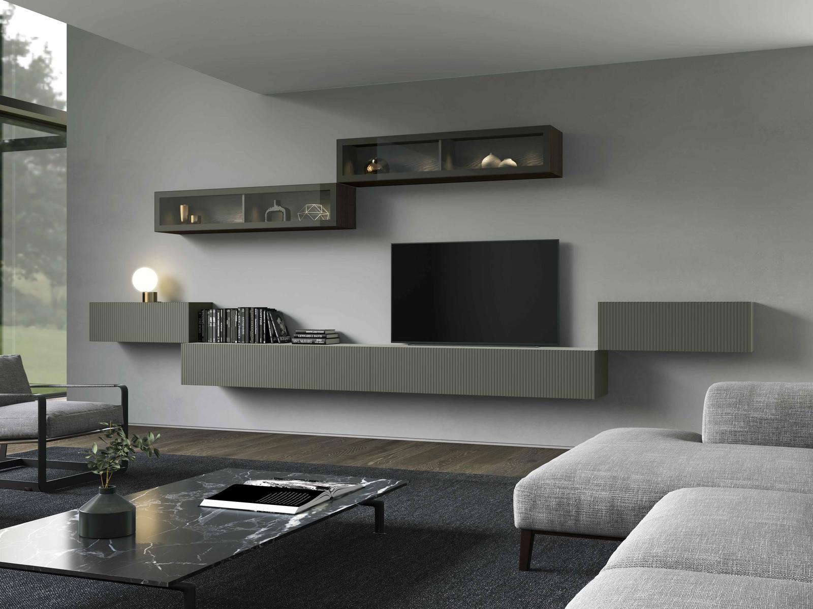 Wooden storage wall | Cube6 by Olivieri