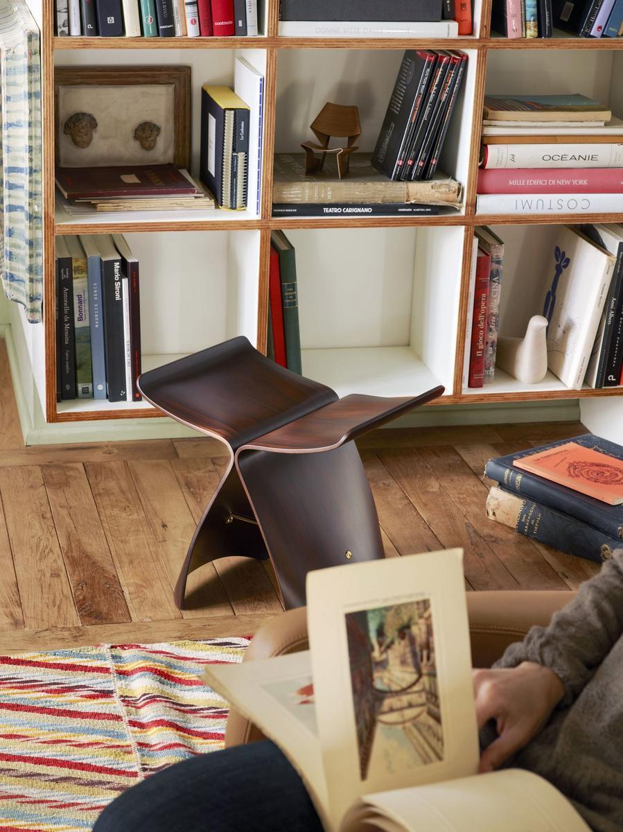 Low multi-layer wood stool | Butterfly by Vitra