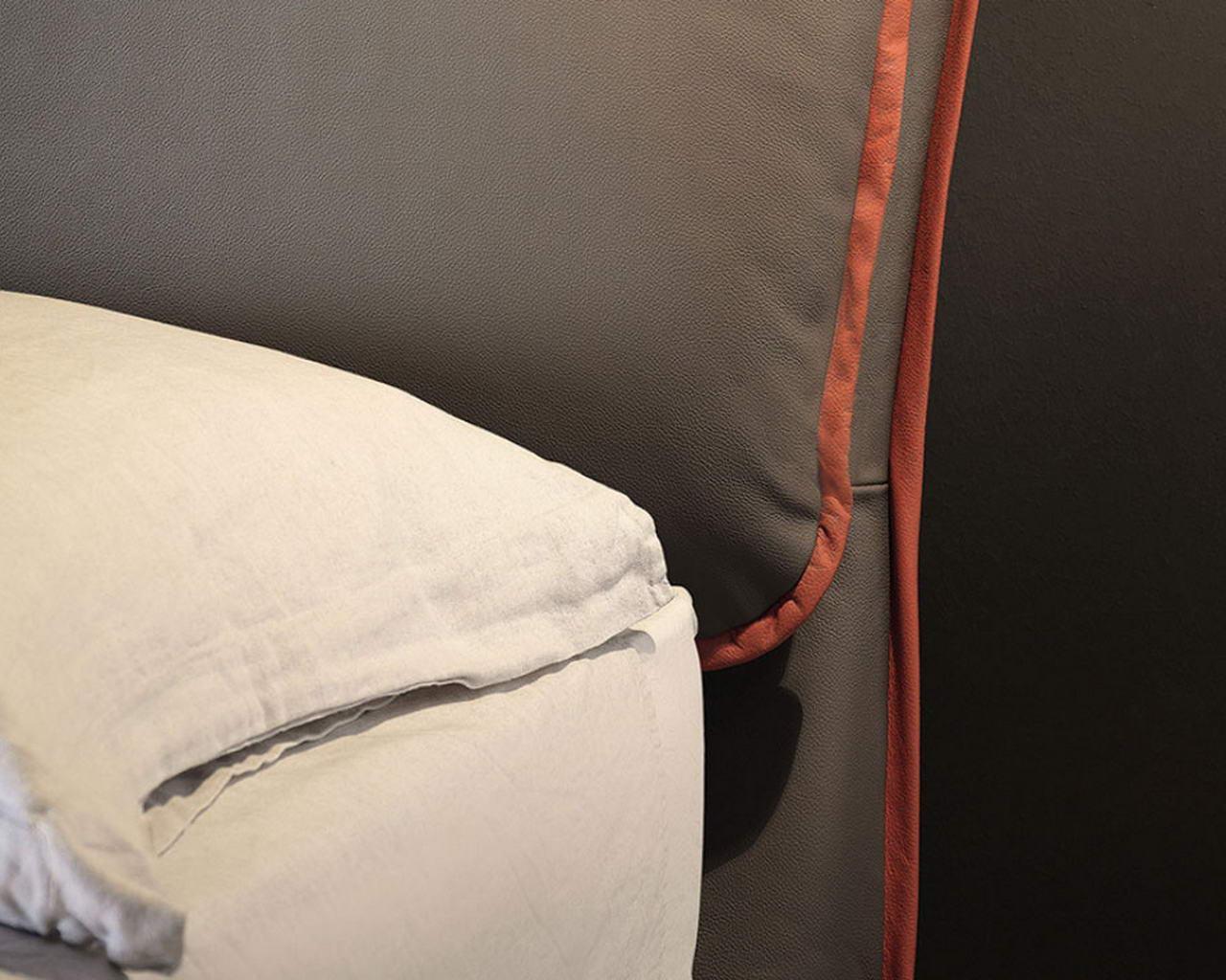 Wood bed with upholstered headboard | Adam by Cattelan Italia