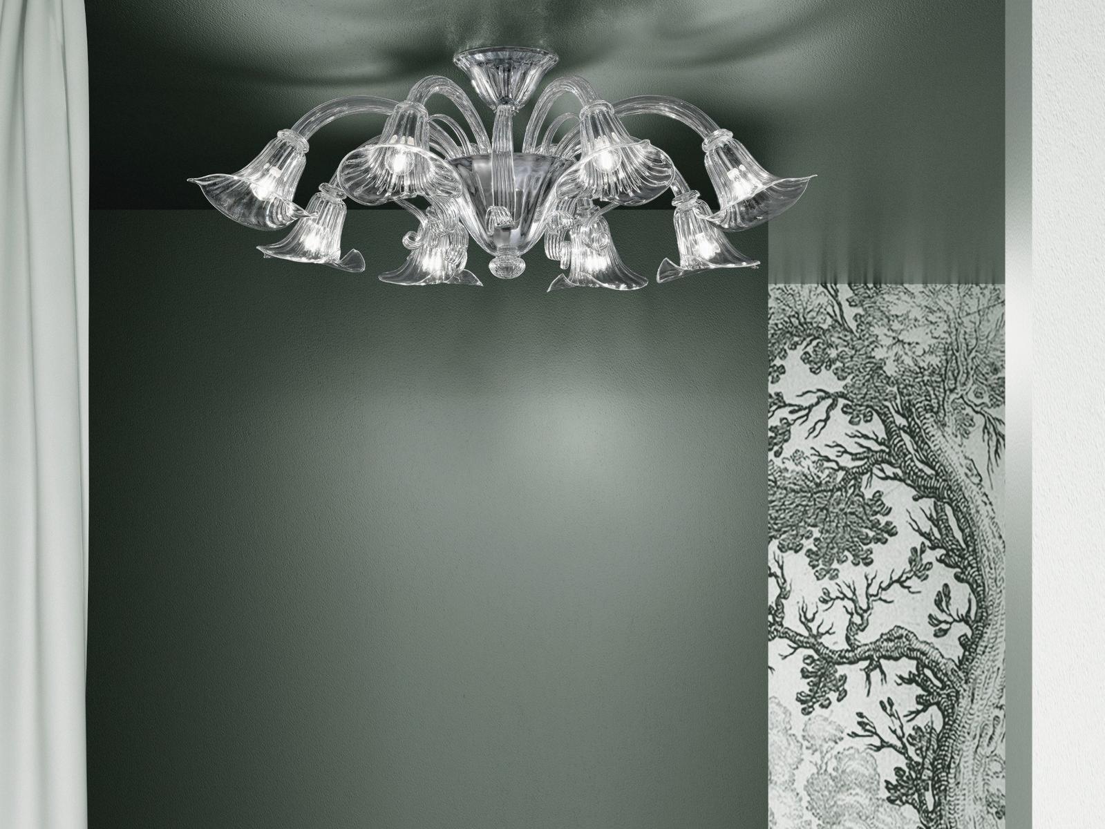 Blown glass ceiling lamp | Grimani by Sylcom