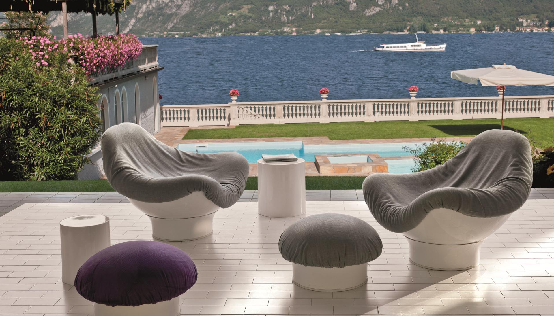 Fabric outdoor armchair | Rodica by Longhi