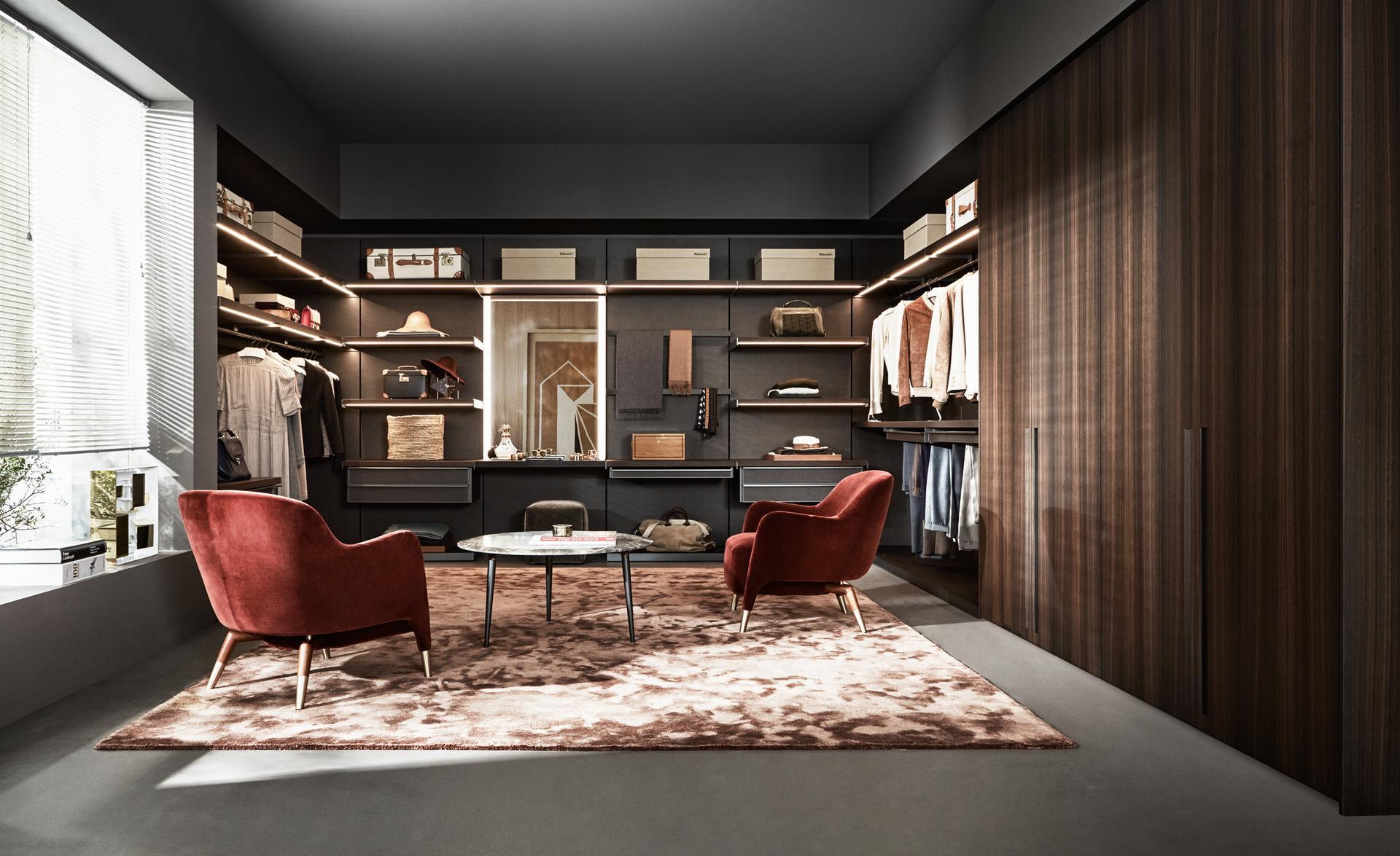 Sectional wooden walk-in wardrobe | Master Dressing by Molteni