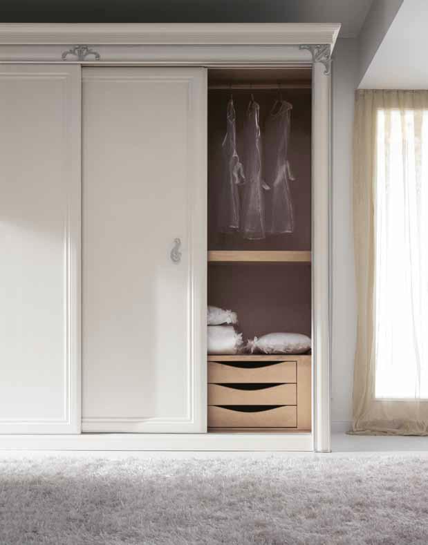 Wooden wardrobe with sliding doors | Clara by Corte Zari