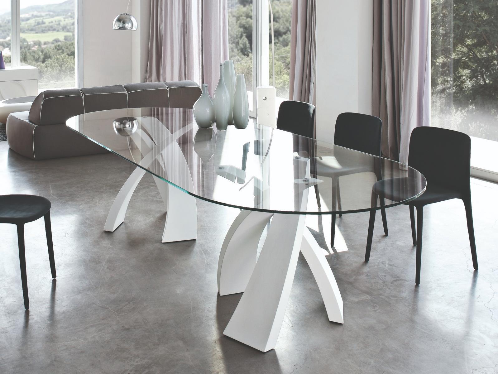 Oval glass table | Big Eliseo by Tonin Casa