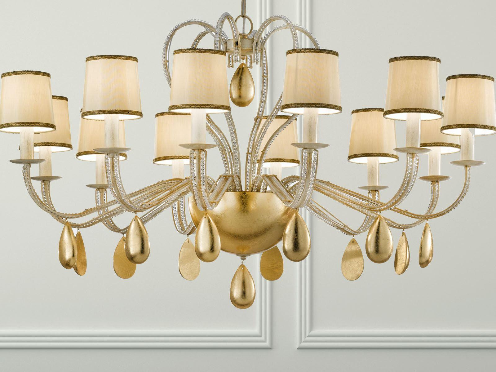 Metal chandelier with crystals | Noblesse 12 by Masiero