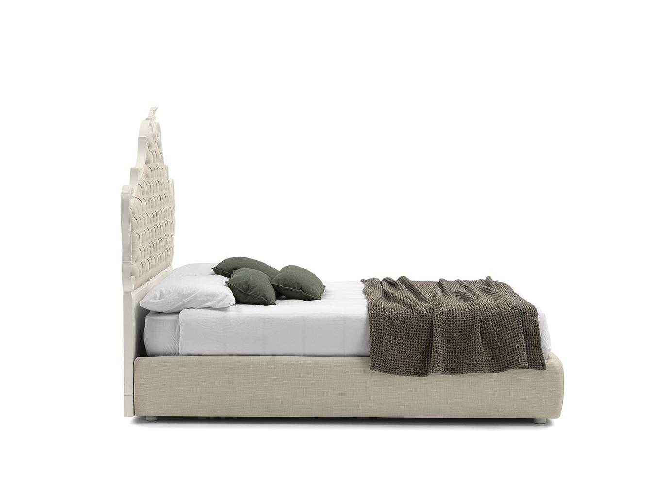 Double bed with tufted headboard | Chantal Capitonne’ by Bolzan letti