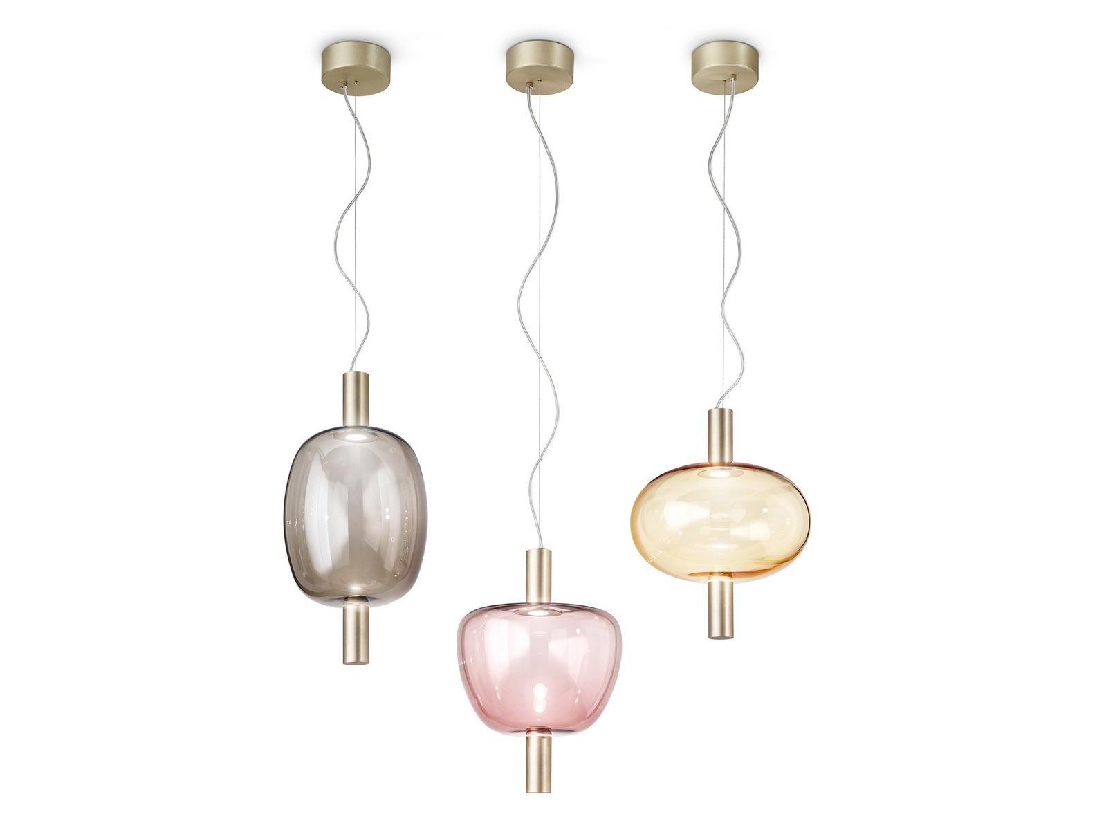 LED direct light glass pendant lamp | Riflesso Sp 1 by Vistosi