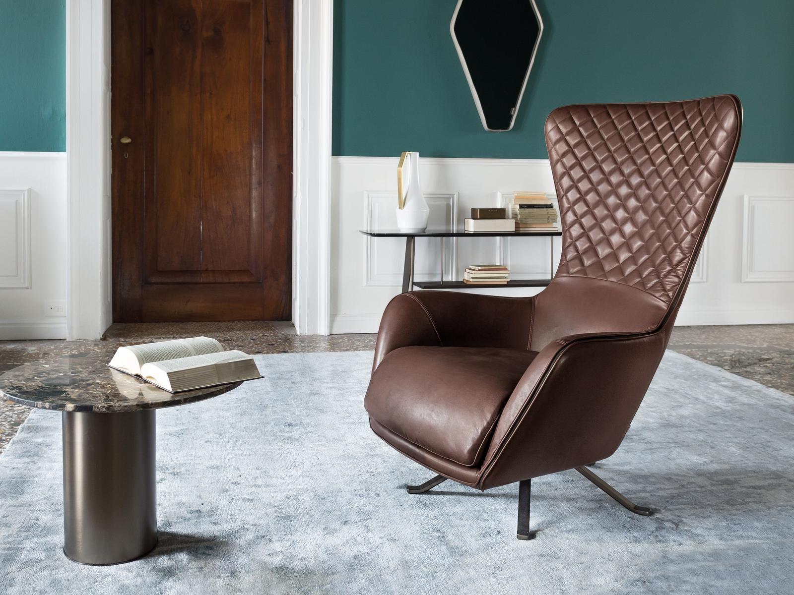 High-back leather armchair | Sin Seaty by Arketipo