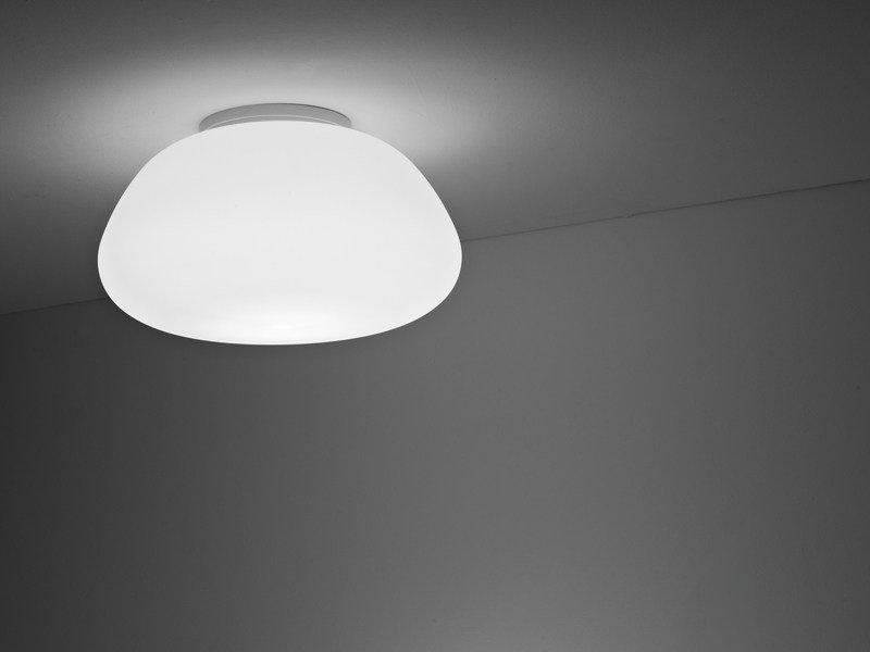 Glass ceiling lamp | Lumi Poga by Fabbian