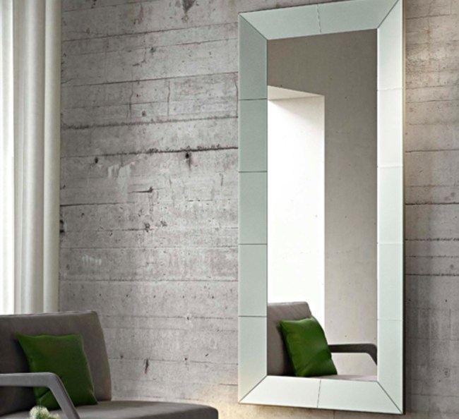 Wall-mounted framed mirror | Iceberg by Riflessi
