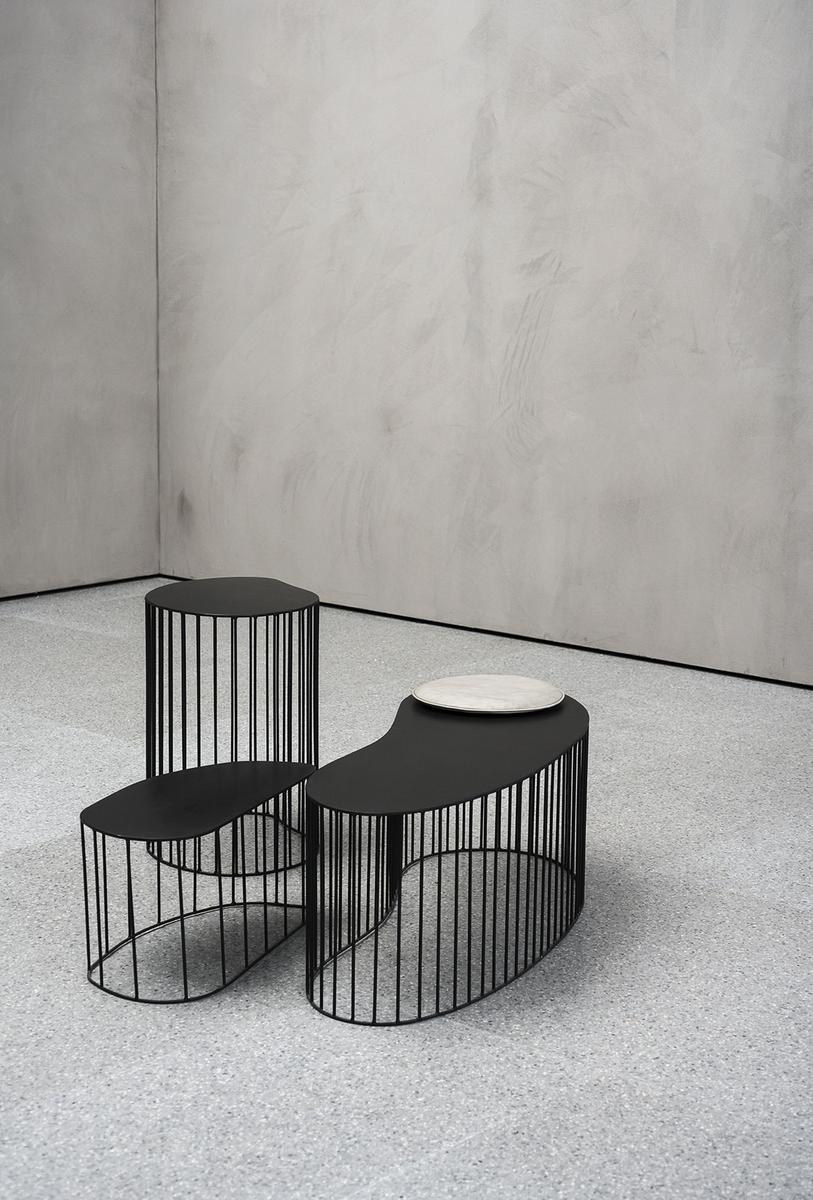 Painted metal coffee table for living room | Gibellina by Baxter