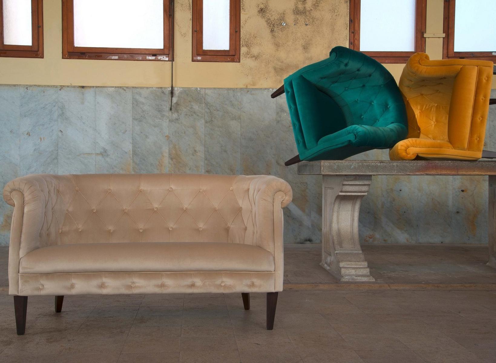Tufted armchair with fire retardant padding | 203 by Domingo salotti