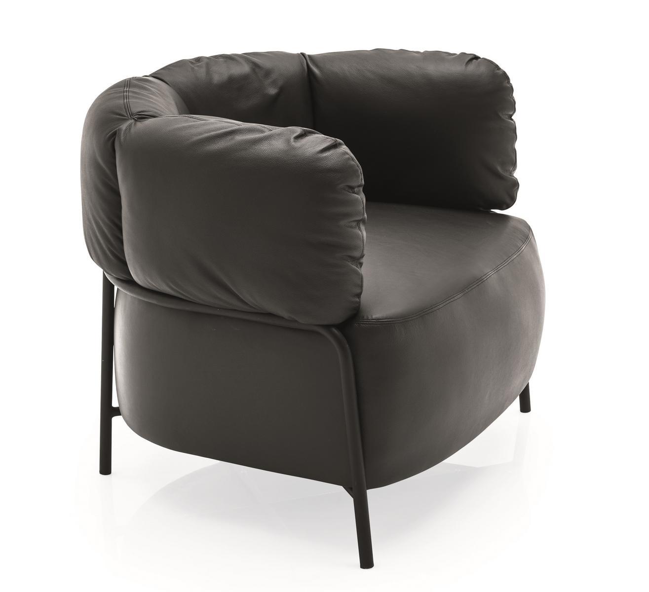 Leather armchair | Quadrotta by Calligaris