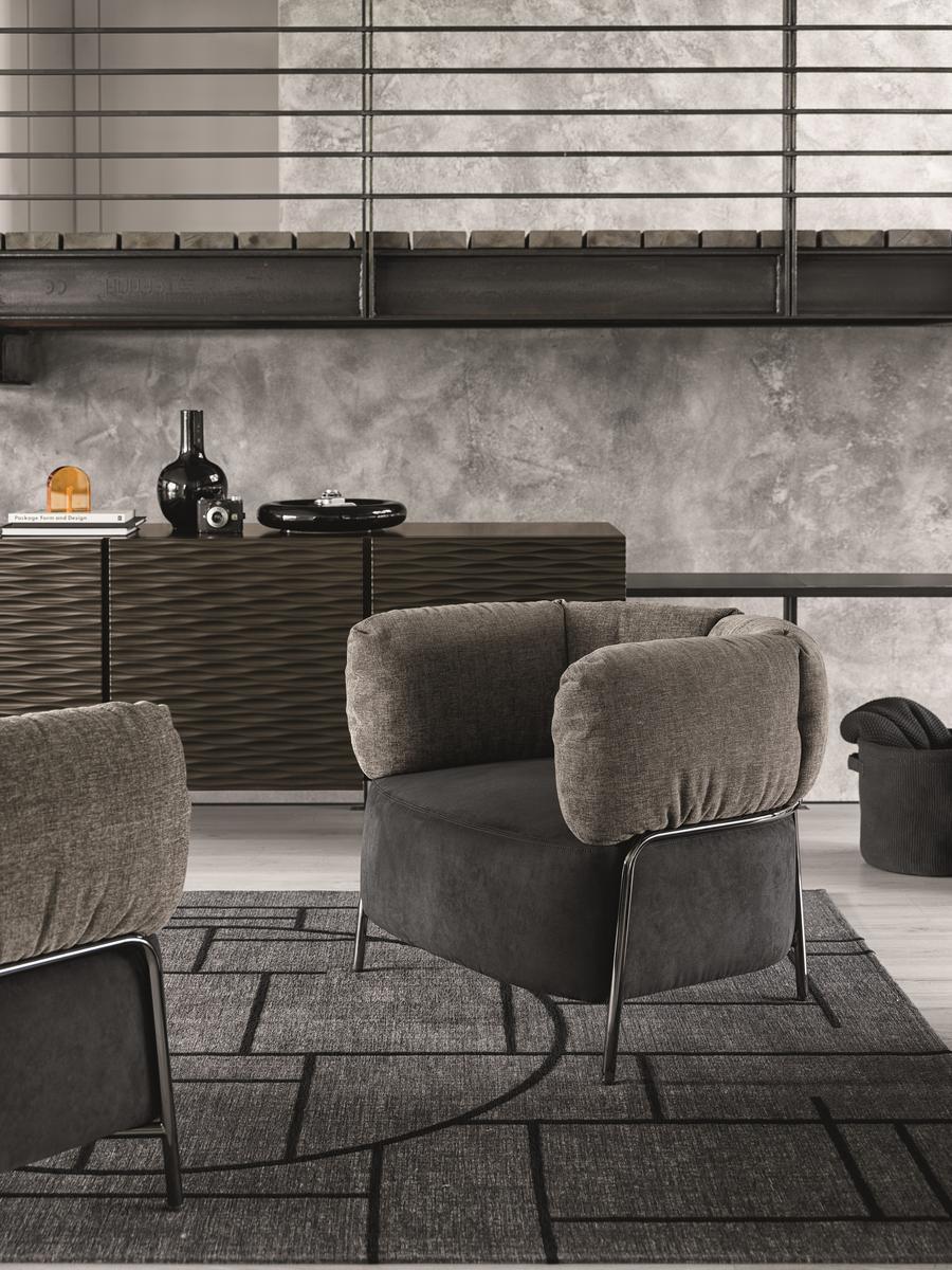 Leather armchair | Quadrotta by Calligaris