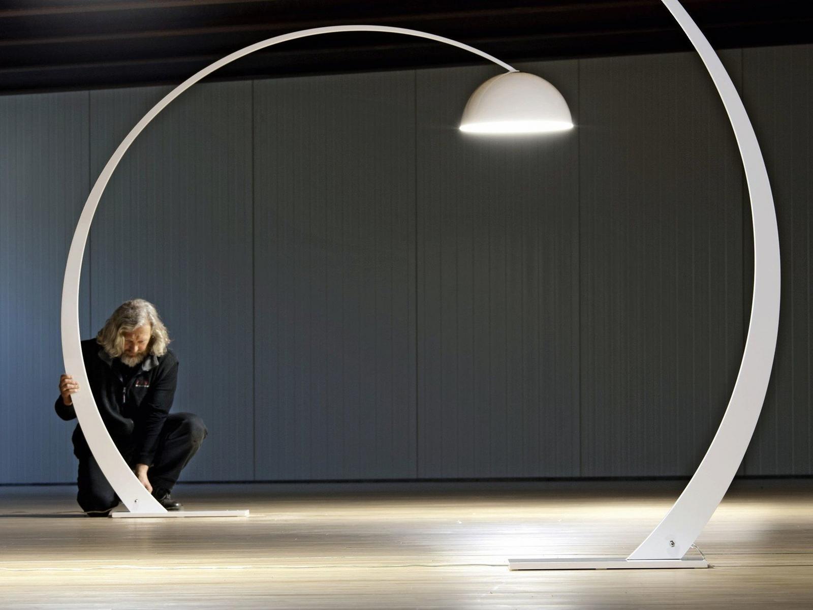 LED iron floor lamp with dimmer | 1962 by Zava