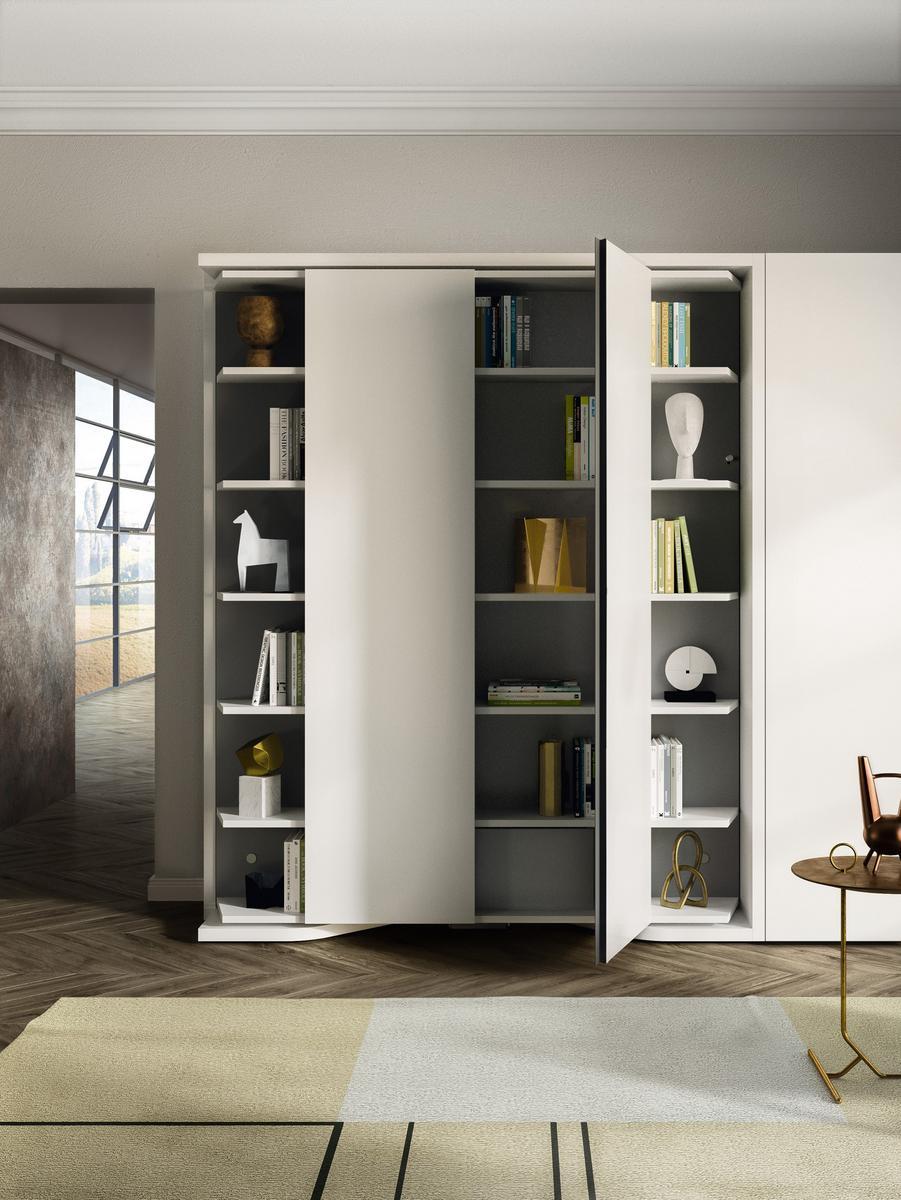 Storage wall with fold-away bed | Lgm by CLEI