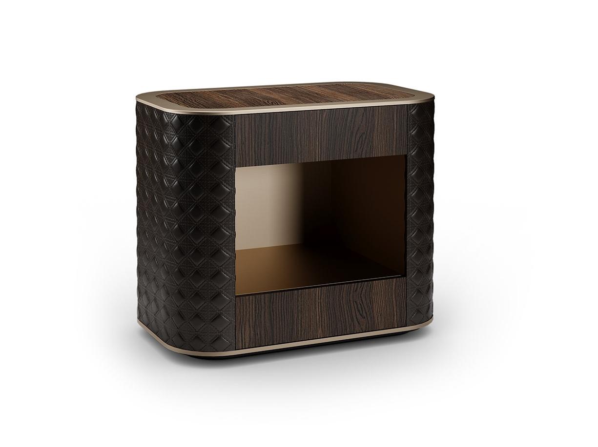 Rectangular wooden bedside table with drawers | San Marco by Reflex